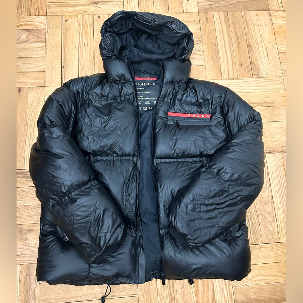 Prada re-nylon hooded puffer